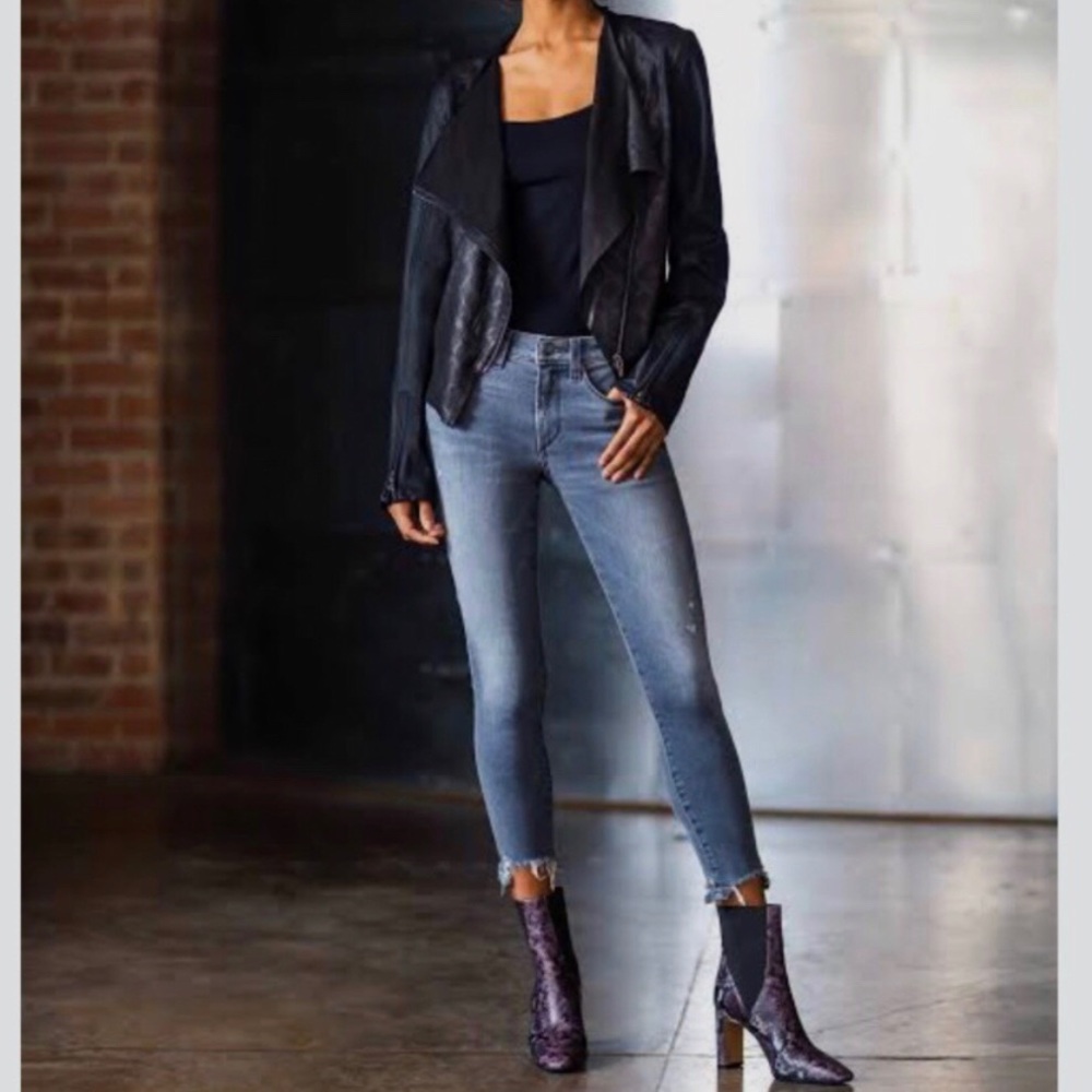 BLANK NYC BLACK SUEDE MOTO JACKET